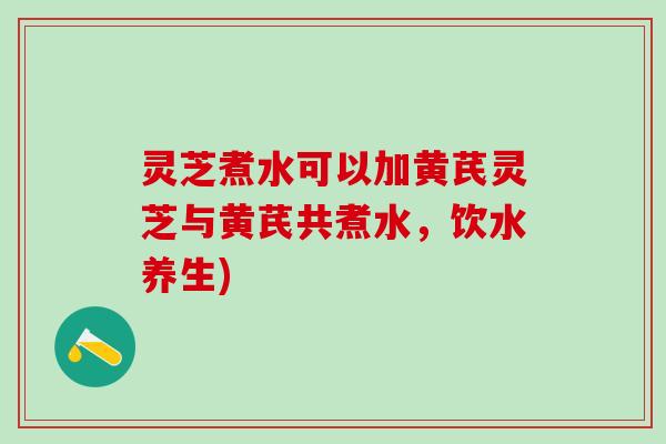 灵芝煮水可以加黄芪灵芝与黄芪共煮水,饮水养生) 灵芝煮水可以加黄芪灵芝与黄芪共煮水,饮水养生)