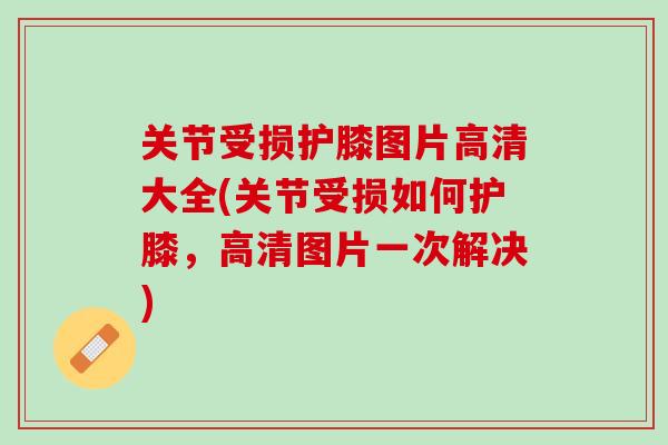 关节受损护膝图片高清大全(关节受损如何护膝，高清图片一次解决)