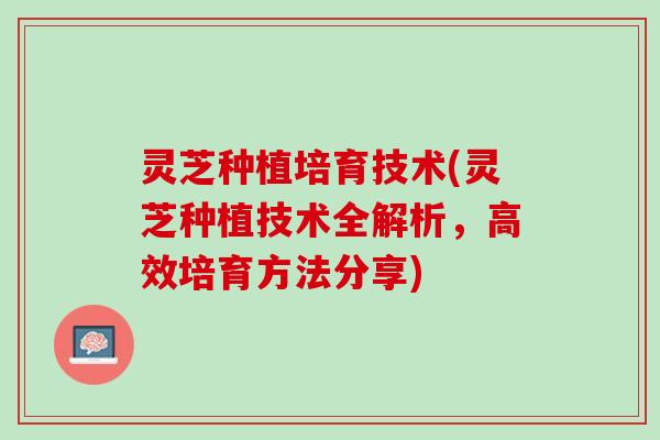 灵芝种植培育技术(灵芝种植技术全解析，高效培育方法分享)