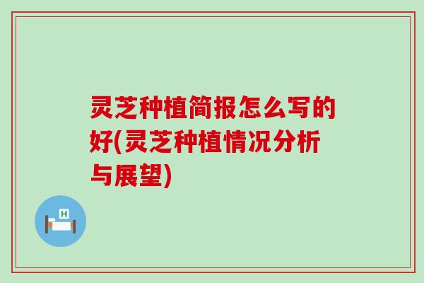 灵芝种植简报怎么写的好(灵芝种植情况分析与展望)