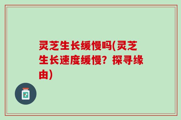 灵芝生长缓慢吗(灵芝生长速度缓慢？探寻缘由)