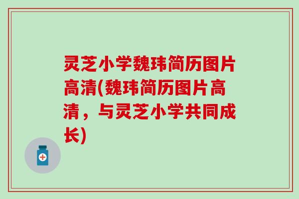 灵芝小学魏玮简历图片高清(魏玮简历图片高清，与灵芝小学共同成长)