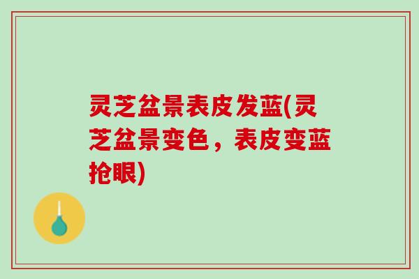 灵芝盆景表皮发蓝(灵芝盆景变色，表皮变蓝抢眼)