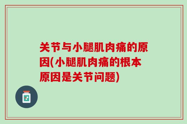 关节与小腿肌肉痛的原因(小腿肌肉痛的根本原因是关节问题)