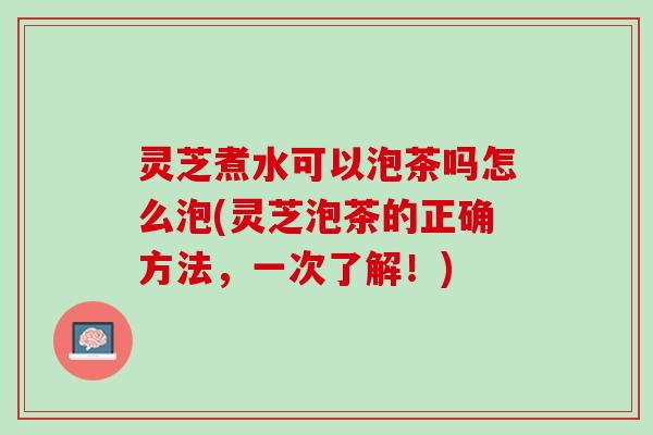 灵芝煮水可以泡茶吗怎么泡(灵芝泡茶的正确方法，一次了解！)