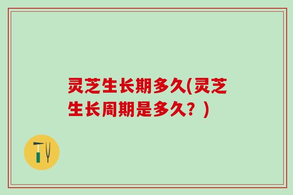 灵芝生长期多久(灵芝生长周期是多久？)