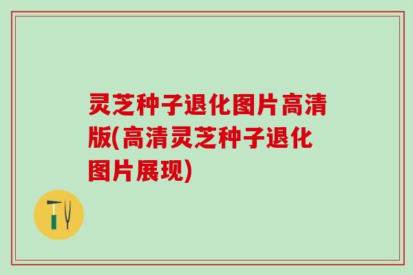 灵芝种子退化图片高清版(高清灵芝种子退化图片展现)
