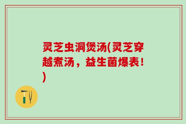 灵芝虫洞煲汤(灵芝穿越煮汤，益生菌爆表！)
