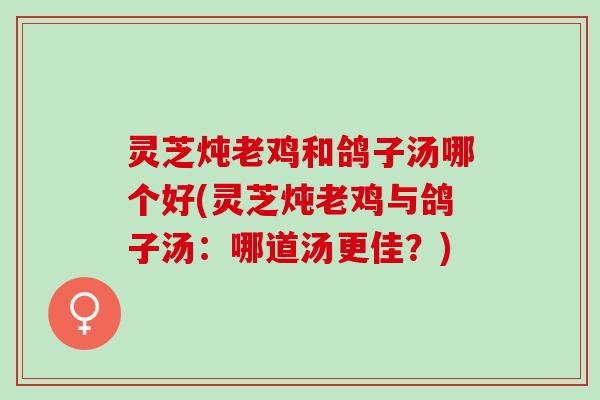 灵芝炖老鸡和鸽子汤哪个好(灵芝炖老鸡与鸽子汤：哪道汤更佳？)