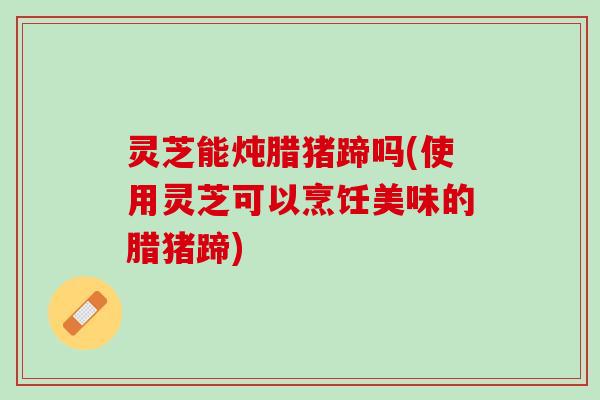 灵芝能炖腊猪蹄吗(使用灵芝可以烹饪美味的腊猪蹄)