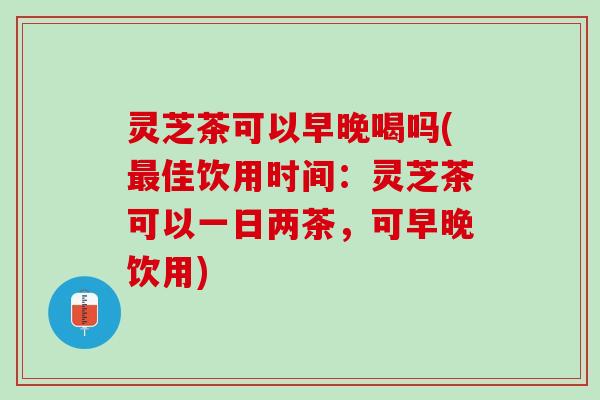 灵芝茶可以早晚喝吗(最佳饮用时间：灵芝茶可以一日两茶，可早晚饮用)