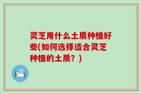 灵芝用什么土质种植好些(如何选择适合灵芝种植的土质？)