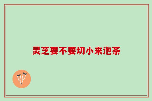 灵芝要不要切小来泡茶