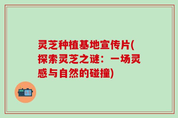 灵芝种植基地宣传片(探索灵芝之谜：一场灵感与自然的碰撞)
