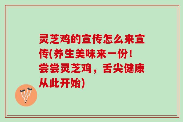 灵芝鸡的宣传怎么来宣传(养生美味来一份！尝尝灵芝鸡，舌尖健康从此开始)