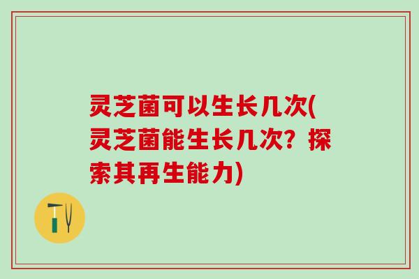 灵芝菌可以生长几次(灵芝菌能生长几次？探索其再生能力)