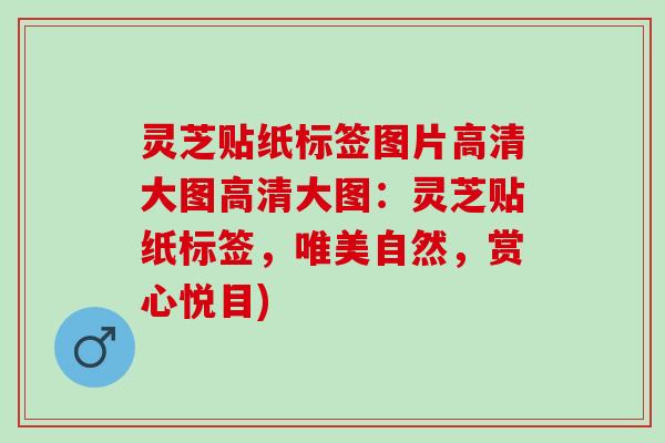 灵芝贴纸标签图片高清大图高清大图：灵芝贴纸标签，唯美自然，赏心悦目)