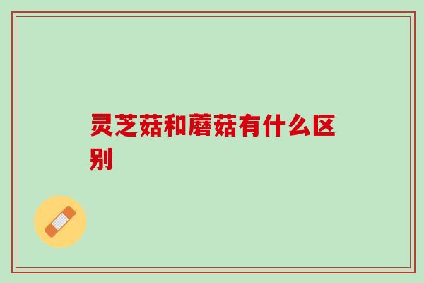 灵芝菇和蘑菇有什么区别