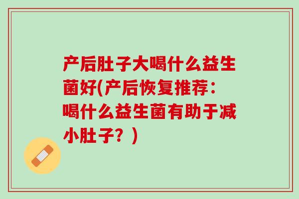产后肚子大喝什么益生菌好(产后恢复推荐：喝什么益生菌有助于减小肚子？)