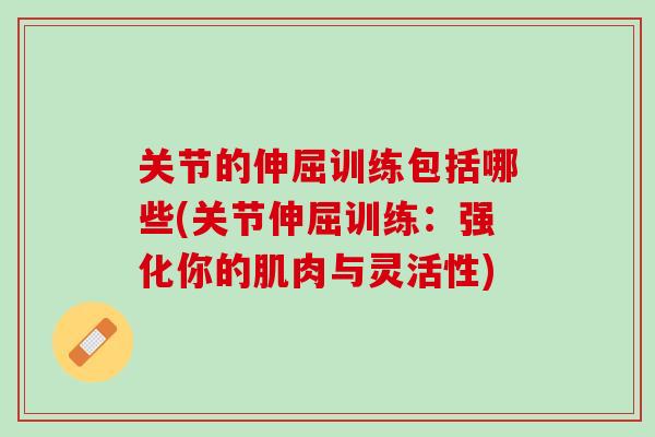 关节的伸屈训练包括哪些(关节伸屈训练：强化你的肌肉与灵活性)