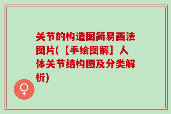 关节的构造图简易画法图片(【手绘图解】人体关节结构图及分类解析)
