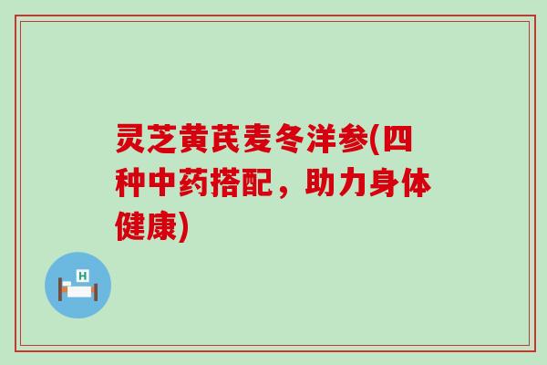 灵芝黄芪麦冬洋参(四种中药搭配，助力身体健康)