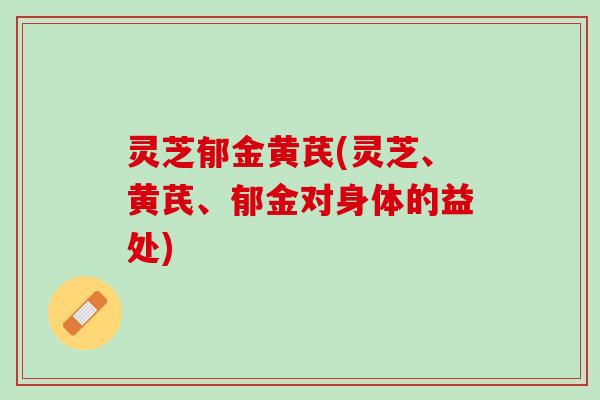 灵芝郁金黄芪(灵芝、黄芪、郁金对身体的益处)