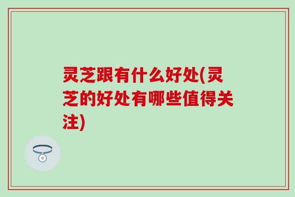 灵芝跟有什么好处(灵芝的好处有哪些值得关注)