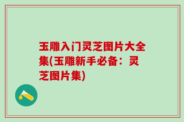 玉雕入门灵芝图片大全集(玉雕新手必备：灵芝图片集)