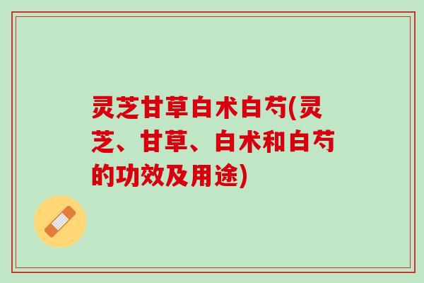 灵芝甘草白术白芍(灵芝、甘草、白术和白芍的功效及用途)