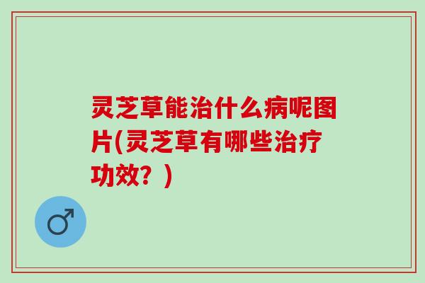 灵芝草能治什么病呢图片(灵芝草有哪些治疗功效？)