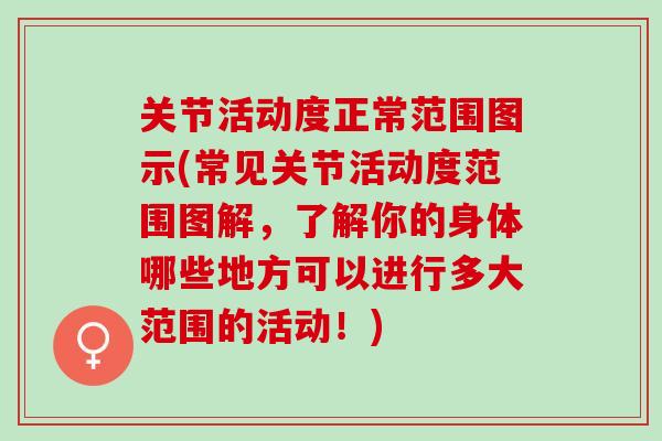 关节活动度正常范围图示(常见关节活动度范围图解，了解你的身体哪些地方可以进行多大范围的活动！)