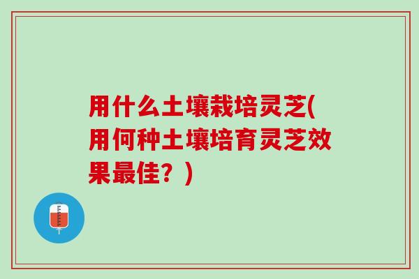 用什么土壤栽培灵芝(用何种土壤培育灵芝效果最佳？)