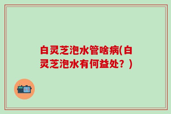 白灵芝泡水管啥病(白灵芝泡水有何益处？)