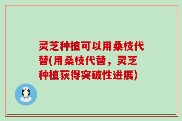 灵芝种植可以用桑枝代替(用桑枝代替，灵芝种植获得突破性进展)