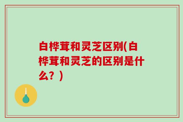 白桦茸和灵芝区别(白桦茸和灵芝的区别是什么？)