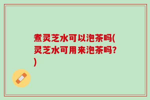 煮灵芝水可以泡茶吗(灵芝水可用来泡茶吗？)