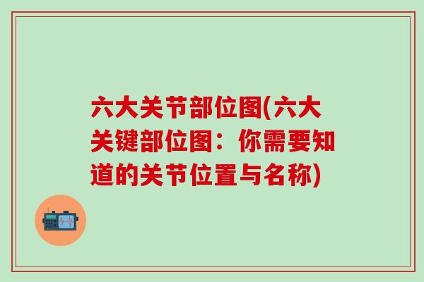 六大关节部位图(六大关键部位图：你需要知道的关节位置与名称)