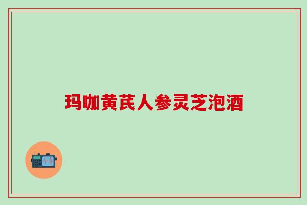 玛咖黄芪人参灵芝泡酒