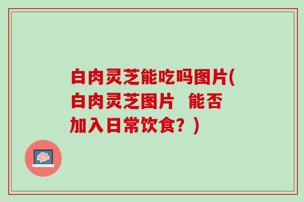 白肉灵芝能吃吗图片(白肉灵芝图片 能否加入日常饮食?) 白肉灵芝能吃吗图片(白肉灵芝图片 能否加入日常饮食?)