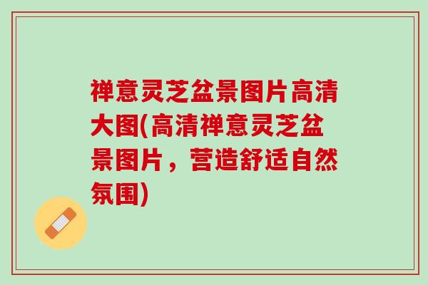 禅意灵芝盆景图片高清大图(高清禅意灵芝盆景图片，营造舒适自然氛围)