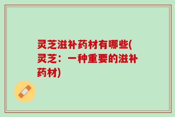 灵芝滋补药材有哪些(灵芝：一种重要的滋补药材)