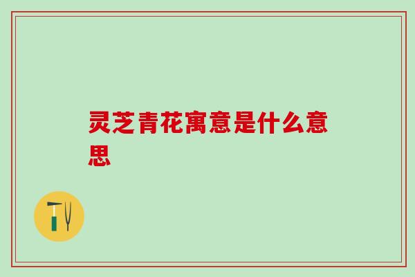 灵芝青花寓意是什么意思