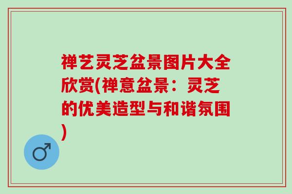 禅艺灵芝盆景图片大全欣赏(禅意盆景：灵芝的优美造型与和谐氛围)
