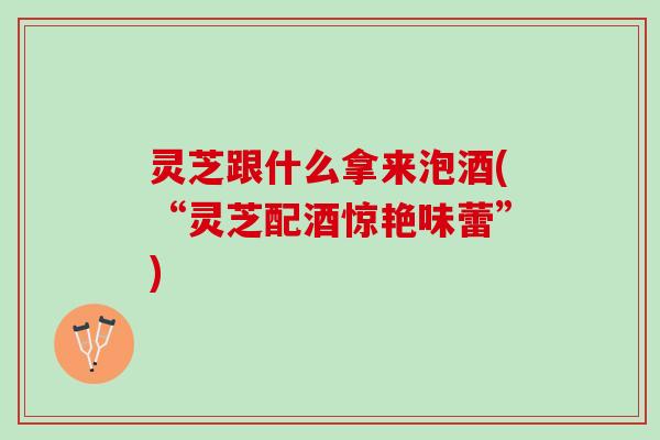 灵芝跟什么拿来泡酒(“灵芝配酒惊艳味蕾”)