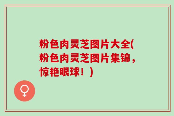 粉色肉灵芝图片大全(粉色肉灵芝图片集锦，惊艳眼球！)