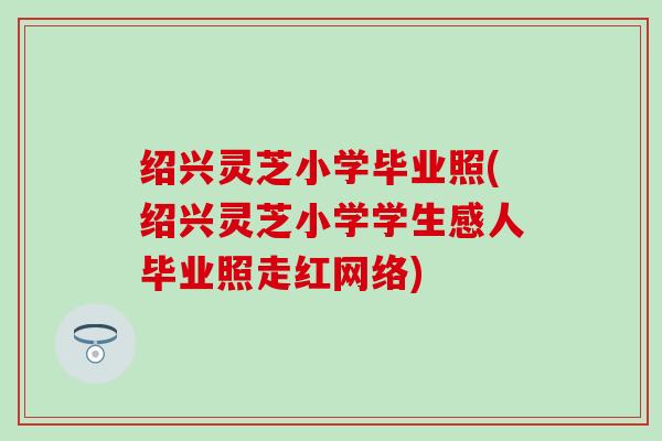 绍兴灵芝小学毕业照(绍兴灵芝小学学生感人毕业照走红网络)