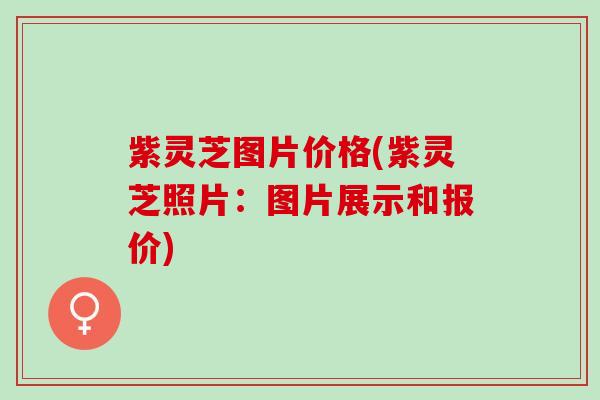 紫灵芝图片价格(紫灵芝照片：图片展示和报价)
