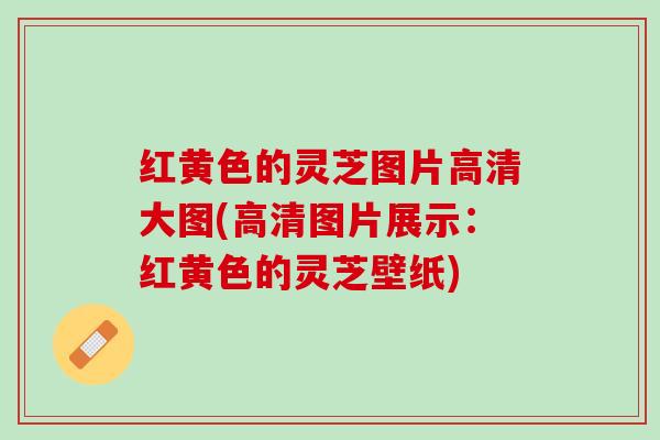 红黄色的灵芝图片高清大图(高清图片展示：红黄色的灵芝壁纸)
