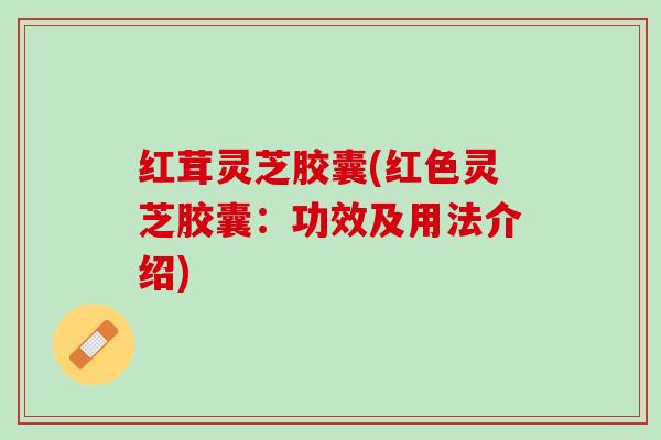 红茸灵芝胶囊(红色灵芝胶囊：功效及用法介绍)